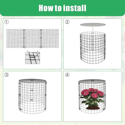 6 Pack Plant Protectors from Animals with Cover, 18PCS 12.6"x11.8"