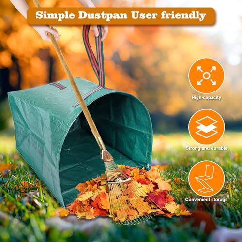 72 Gallon Leaf Collector 3-Pack Collapsible Yard Bags with Dustpan - style: 3 pack Yard Waste Bags