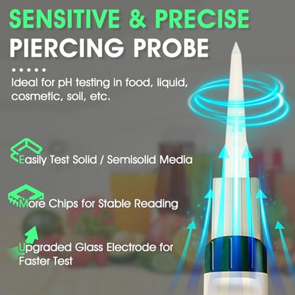 Digital pH Meter for Food, pH Tester for Sourdough Bread Dough Cosmetics