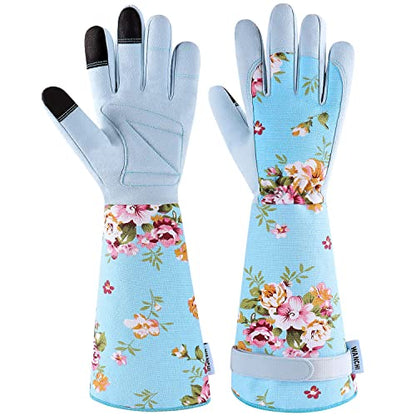 WANCHI Garden Gloves for Women Gift,Heavy Duty Gardening Gloves,Blue Medium - color: Blue, size: Medium (Pack of 1)