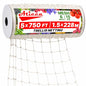 ATICCA 5x750 FT Heavy Duty Trellis Netting, 6-Inch Mesh, White Polyester - size: 5x750ft Polyester Trellis Netting