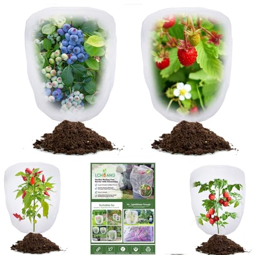 Bird Netting for Garden Protection - 4 Pack Garden Netting Pest Barrier with Drawstring,Mosquito Net Tomato Protective Cover Garden Plant Netting for Blueberry Bushes (5Ft x 4Ft+3.2FT x 2.7FT/4PACK) - size: 5Ft x 4Ft+3.2FT x 2.7FT/4PACK