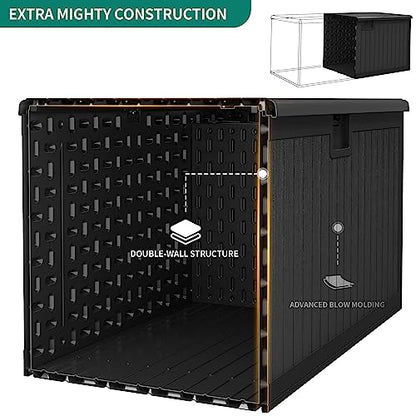 YITAHOME XXL 260 Gallon Large Deck Box - color: Black, size: 230 Gallon Standard