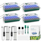 BlumWay Seed Starter Tray with Grow Light, Humidity Dome, 4 Pack 160 Cells - size: 4 Pack 160 Cells