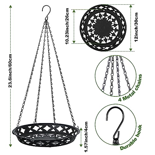 Enhon 3 Pack Plant Hanger, 12" Metal Hanging Planter for Indoor Plants