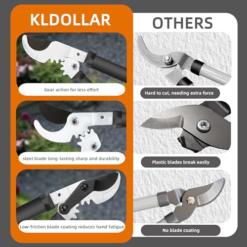 Loppers, Branch Cutter, Tree Trimmer with 1.3" Cut Clean Capacity