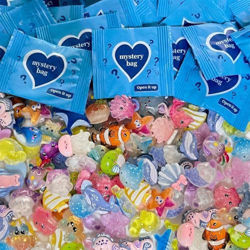 60 PCS Glow in the Dark Mini Resin Sea Animal Mystery Bags - color: Ocean Animals