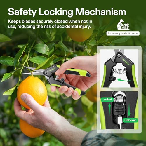 VIVOSUN 6.5 Inch Garden Scissors, Black Pruning Shears for Plants, 6-Pack - style: Black Straight Blade