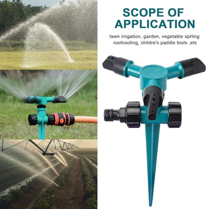 360 Degree Rotating Lawn Sprinkler - Ideal for Lawns, Gardens, Yards, Grass Watering with Powerful Spraying（2 Pack）