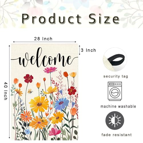 Spring Summer House Flag 28x40 Inch Outside Yard Porch Decoration - size: 28" x 40"