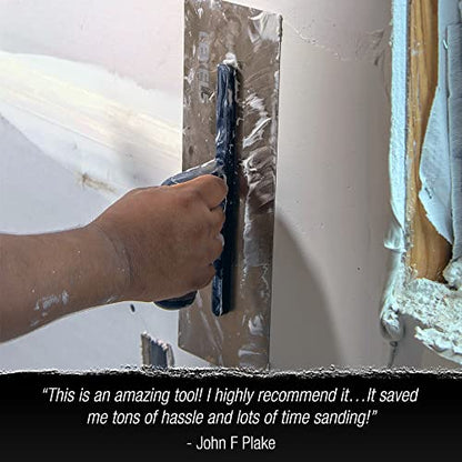 LEVEL5 14" x 4.75" 0.7 MM Flat Drywall Trowel | Triple-Hardened Stainless Steel, High-Impact Handle | Sheetrock Gyprock Wall-Board Plasterboard | 4-962 - size: 14"