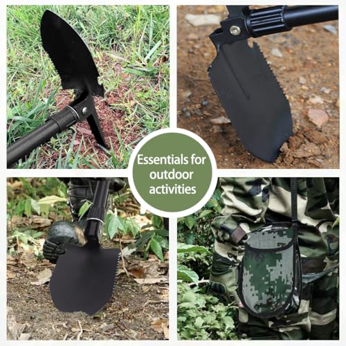 1PCS Folding Spade for Outdoor Planting Durable Gardening Hand Tools,Black