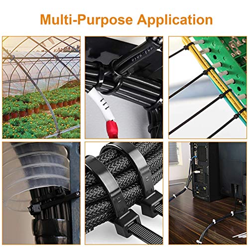 100Pcs 8Inch Heavy Duty Industrial Reusable Cable Wrap Ties - size: Reusable 8Inch 100Pcs