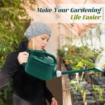 1 Gallon Watering Can, Outdoor Watering Can, Long Spout Water Can - color: Alpine Green, size: 1 Gallon