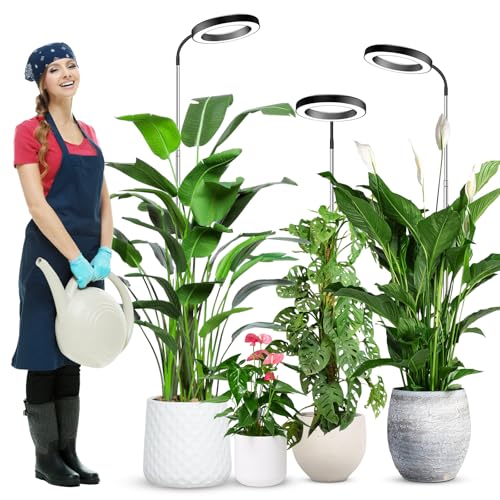 wolezek Grow Lights for Indoor Plants Full Spectrum, 80 LEDs 3 Colors - color: Black 3 Pack