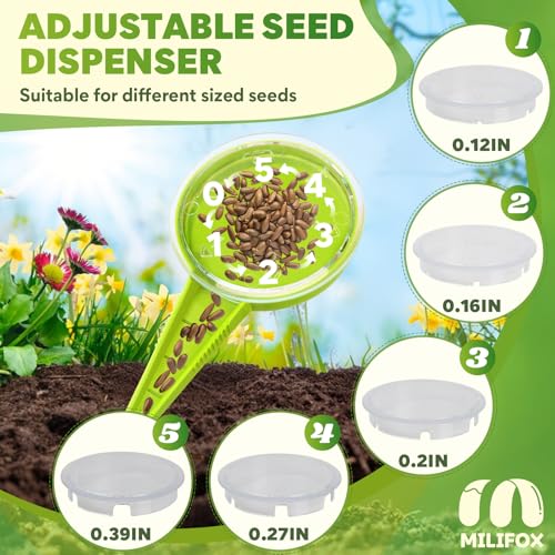 Seed Planter Tool, Seed Dibber, Seed Dispenser, Light Green, 12 Pcs - color: Light Green, 12 Pcs
