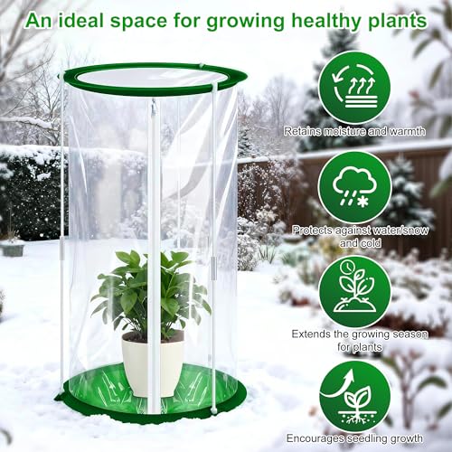 3 Pack Mini Greenhouse Cover, PVC, 22.8×12.6 Inch