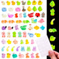 60 Pcs Mini Resin Animals, Glow in The Dark Tiny Animal Figurines - color: 60p-luminous Animals