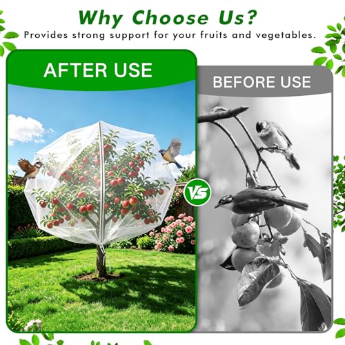 Fruit Tree Netting (Fruit Tree net a) 2-Pack 6.56ft – White - color: Fruit Tree Net,2 Pack
