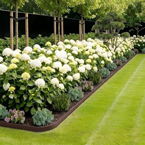 Landscape Edging 100FT, Plastic Garden Edging Border [Extra High 4IN Tall] - color: Brown, size: 4IN x 100FT
