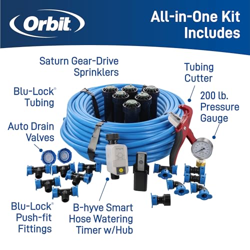 Orbit 50022 Medium-Area 1-Zone All-in-One Automatic Watering System with B-hyve Smart Hose Watering Timer and B-hyve Smart Wi-Fi Hub - style: Small Area with Wi-Fi