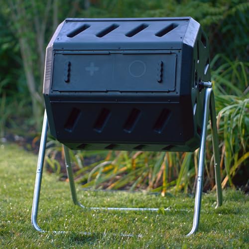 FCMP Outdoor IM4000 Dual Chamber Tumbling Composter (37 Gallon) - size: 37 gallon