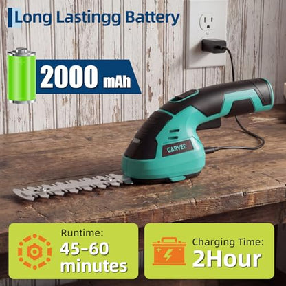 7.2V Cordless Grass Shear & Hedge Trimmer Handheld Lawn Garden Cutter