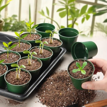 100 Pack 2.5 Inch Small Plant Pots, Plastic Nursery Pots for Plants - color: Green, size: 2.5Inch-100P