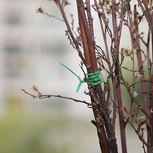 Shintop 328 Feet Garden Plant Twist Tie with Cutter for Gardening, Home, Office (Green) - color: green