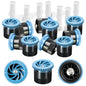 10 Pieces Variable Arc Nozzle, Pop-up Sprinkler Heads Replacement Compatible with Most of 360 Degree Adjustable Pop Up Sprinklers Spray Head for Garden Lawn Irrigation (6AN) - size: 6AN