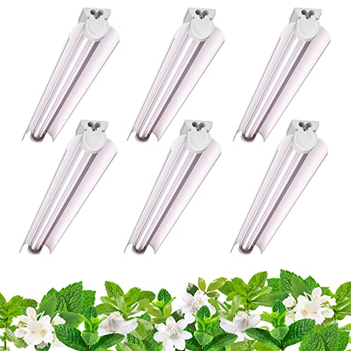 Barrina T8 LED Grow Lights, Full Spectrum, 180W(6 x 30W), 3FT, 6 Packs - color: Pinkish White, size: 3FT-6 Packs