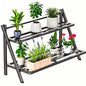 2-Tier Aluminum Plant Stand Indoor &Outdoor Rustproof Waterproof