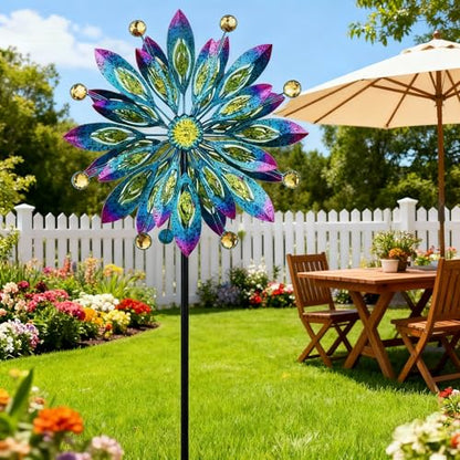 Wind Spinner for Yard and Garden Windmill Outdoor Metal Kinetic,61 Inch