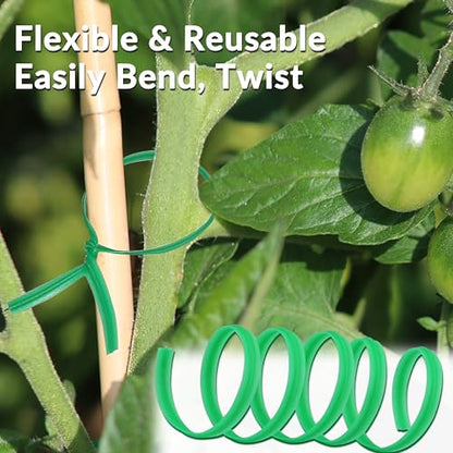 Gardzen 300 pcs 8" Twist Ties, Reusable Coated Wire Plant Ties, Ideal for Sealing Plastic Bags, Bread Bags, Organizing Cords, Gardening Activities - size: 8 Inch