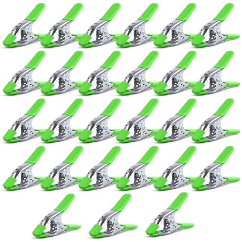 27-Piece 6-inch Heavy Duty Spring Clamp, Large Spring Clamps for Woodworking, Metal Clips 2.4-inch Jaw Opening Clamps for Backdrop, Pool Cover, Photography - size: 6inch 27-Piece