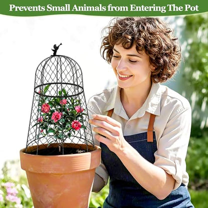 6 Pack Garden Cloches for Plants, 13" D x 20" H - size: 6 Sets(13"D x 20"H)
