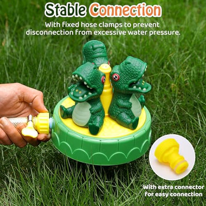 HeySplash Water Sprinkler Toy, Outdoor Yard Play Hose Fit Over 3 Years - color: B-dinosaur