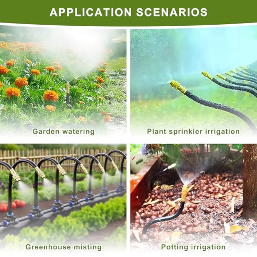 Drip Irrigation System, Automatic Watering System with Quick Connectors - size: 50FT without Timer