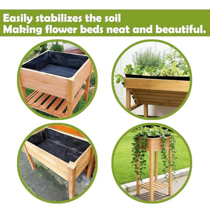 Raised Garden Bed Liner, Cuttable Non Woven Fabric Plant Liner, Non Woven