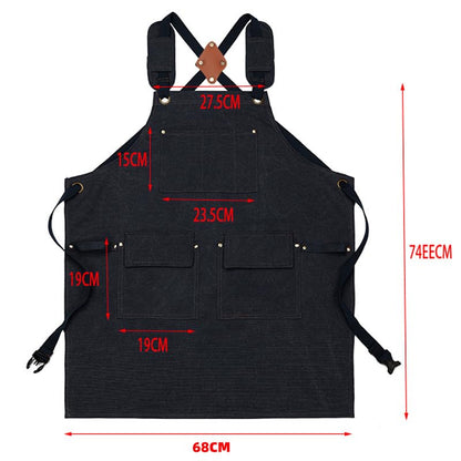 Woodworking Apron Men Cross Back Adjustable Tool Work Garden M-L