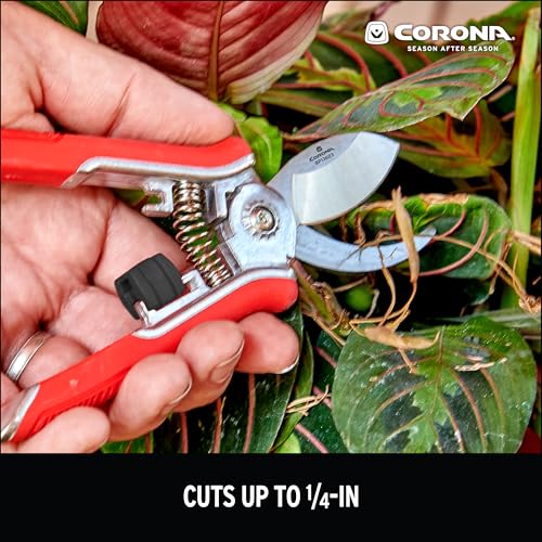 Corona BP 13623 Yard Essentials Houseplant Pruners, Red - size: Houseplant Pruners