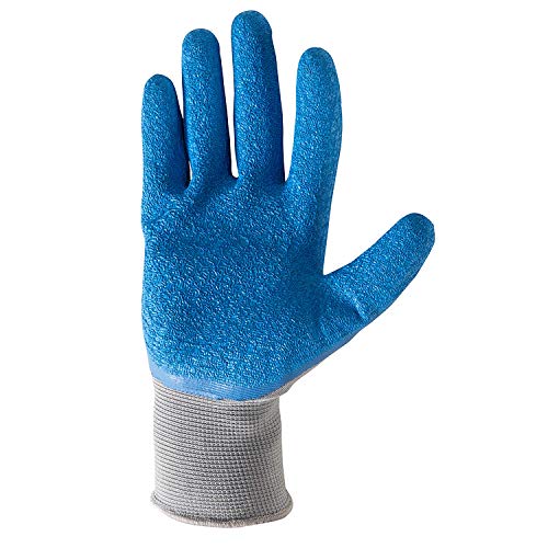 Wells Lamont Men's Latex Coated Work Gloves, Crinkle Grip, 3-Pack, Medium - size: Medium (Pack of 3)