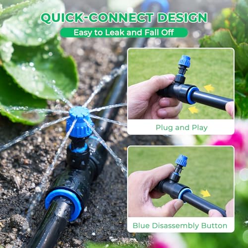 HIRALIY Raised Bed Drip Irrigation Kit, Medium