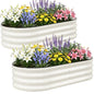 Galvanized Raised Garden Bed Outdoor, 4x2x1FT Planter Box, White - color: White, size: 4x2x1FT(2PCS)