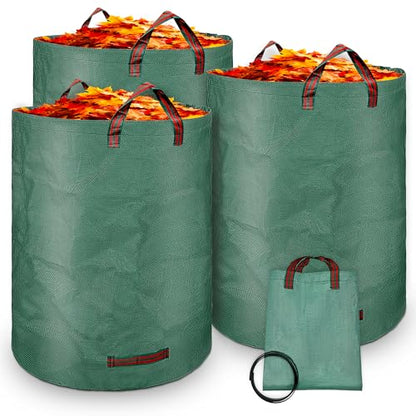 Reusable Leaf Storage Bag, 72 Gallon Large Capacity - Waterproof & Tear-Resistant Yard Waste Bag with Reinforced Handles