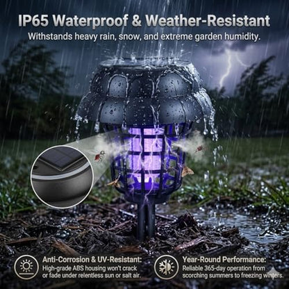 Solar Bug Zapper Outdoor Mosquito Trap for Moths,Gnats,Flies,Flying Insect