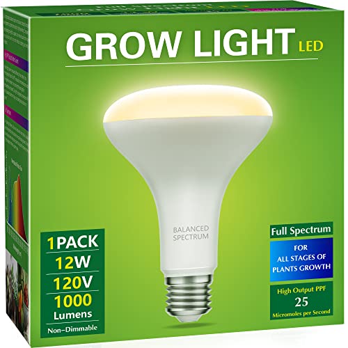 Briignite LED Grow Light Bulb, BR30 Grow Light Bulbs, Full Spectrum - size: 1 Count (Pack of 1)