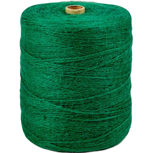 PerkHomy Garden Twine Strong Natural Jute 3,600 Feet Long Green Twine for Gardening Tomato Climbing Plant Tie Floristry Crafts Gift Wrapping Packing Decor (Green 2mm * 3600feet) - color: Green, size: 2mm x 3,600ft