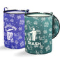 30 Gallon Collapsible Trash Can for RV Camping, Zip Lid，2Pcs - color: Green and Blue