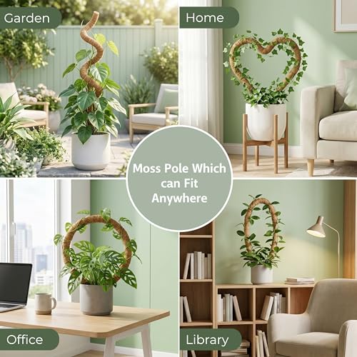 30 Inches Bendable 2 Pack Moss Pole Monstera Plant Support Stakes - Moss Poles for Climbing Plants, Plant Stakes for Indoor Plants - Coco Coir Pole Moss Stick for Monstera, Pothos. - size: 2 x 30 In (Bendable)